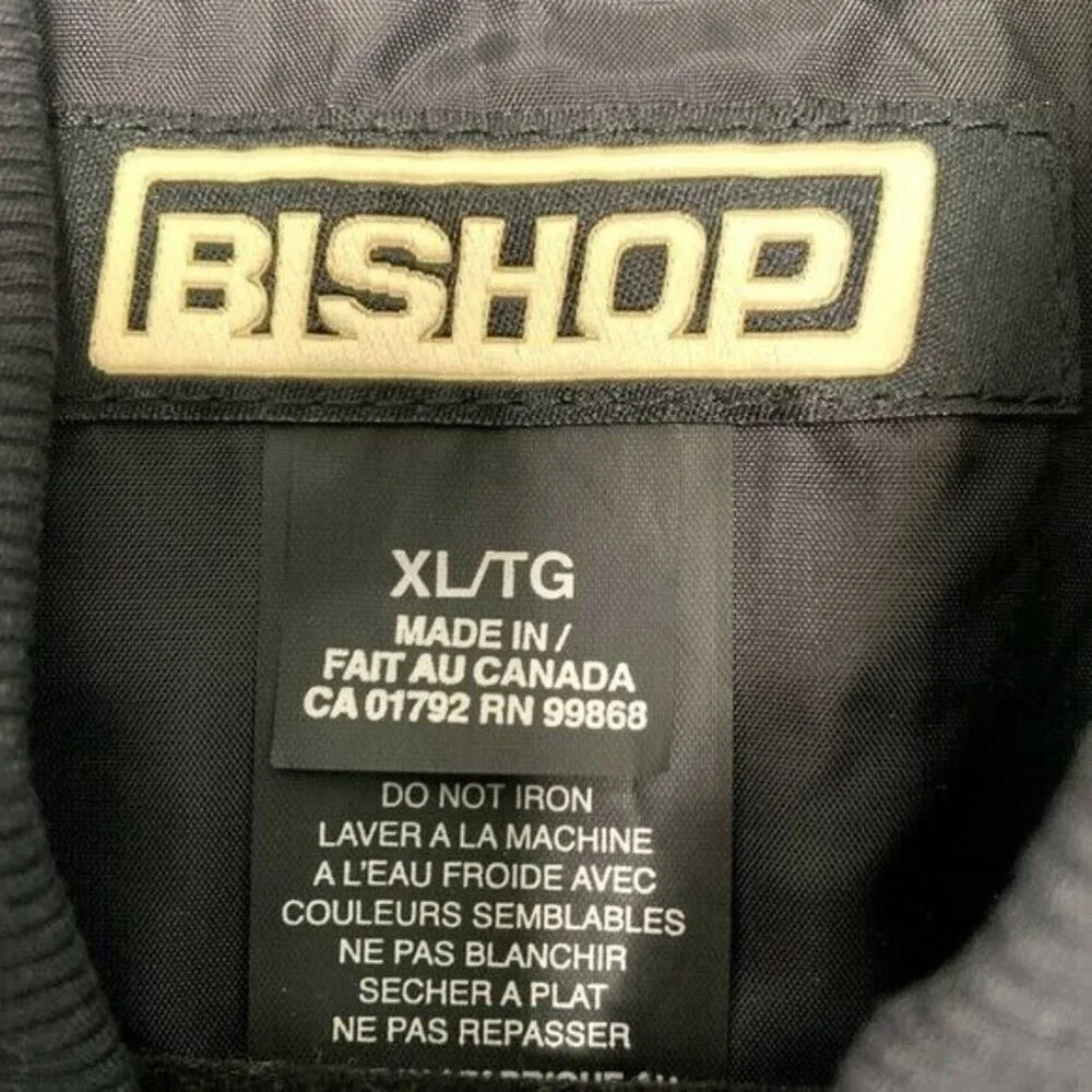 Vintage Bishop Size XL Embroidered Schweppes Branded Bomber Jacket Windbreaker